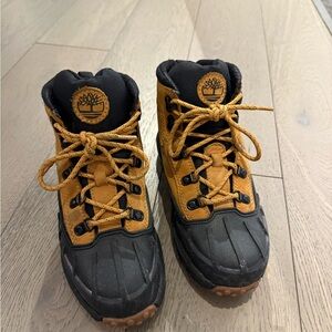 Timberland Kids' Black and Tan Boots